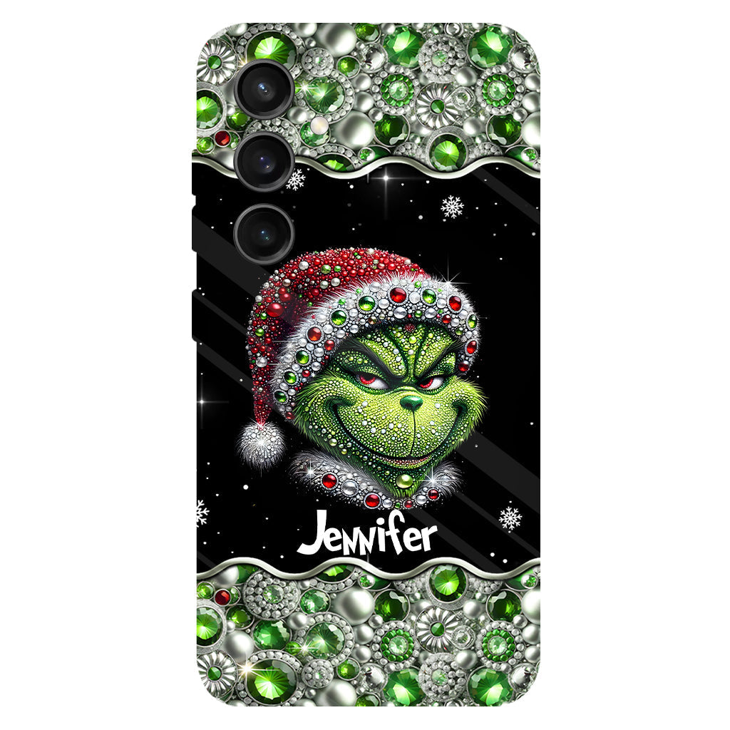 Joyeux Grinchmas - Coque de téléphone personnalisée avec imprimé intégral « Étole de Noël »