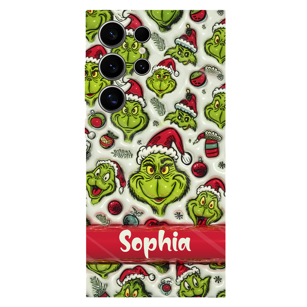 Green Character - Personalized Stole Christmas Full Print Phone Case