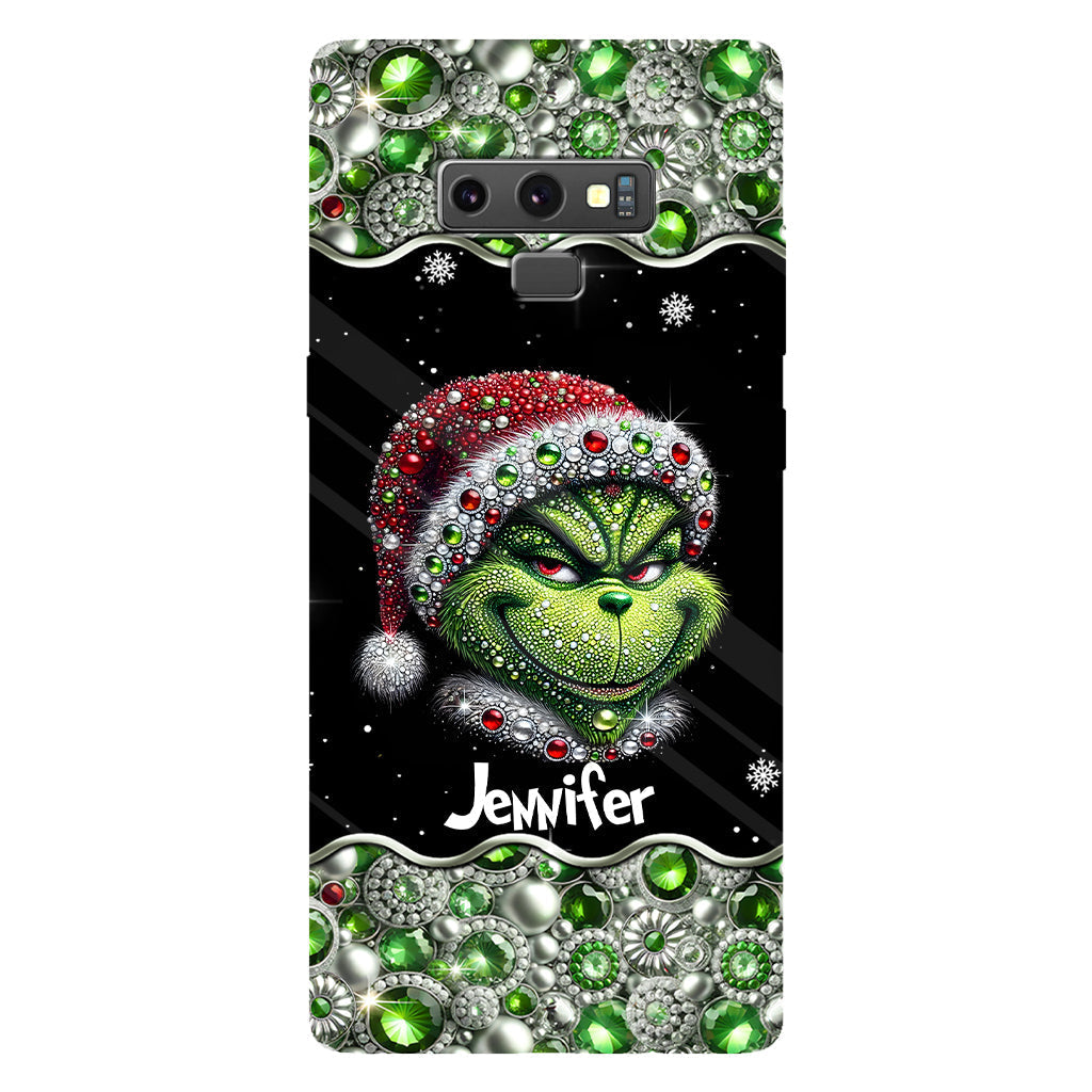Joyeux Grinchmas - Coque de téléphone personnalisée avec imprimé intégral « Étole de Noël »
