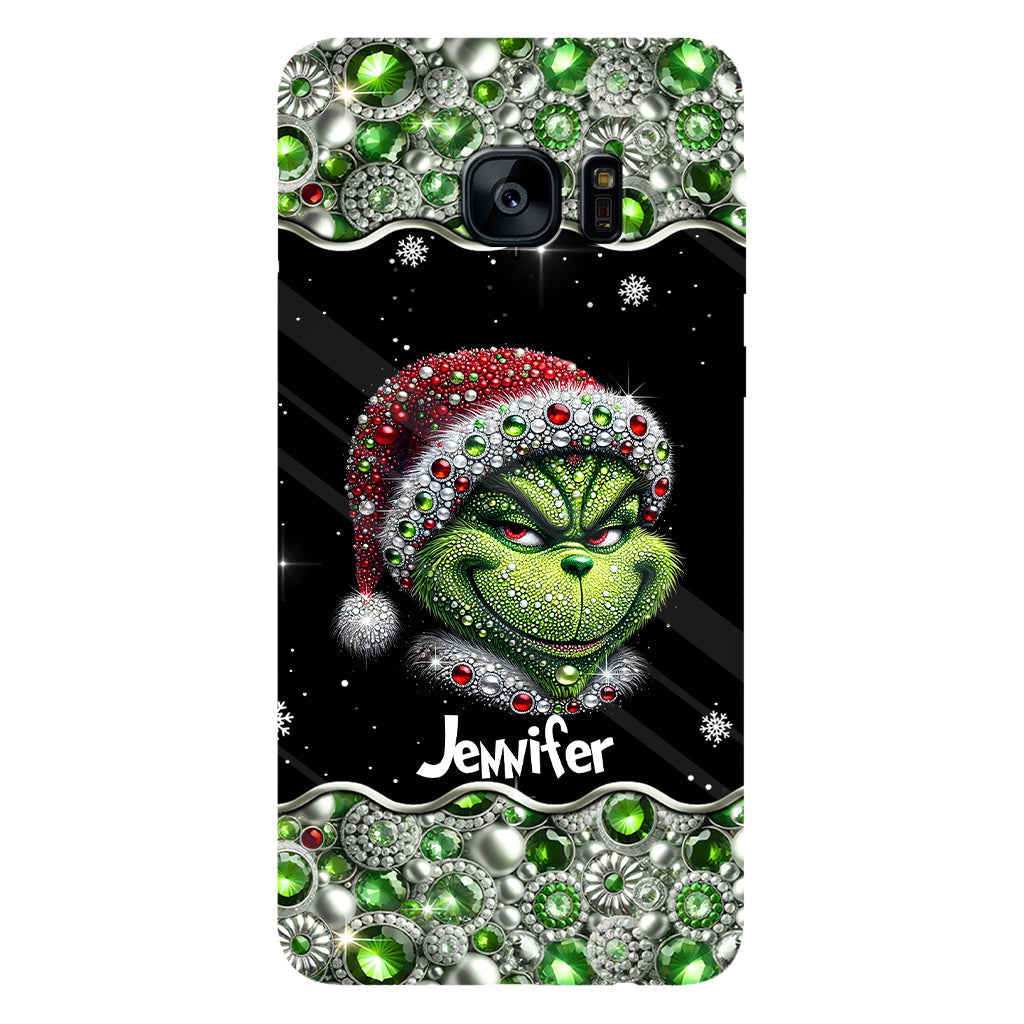 Joyeux Grinchmas - Coque de téléphone personnalisée avec imprimé intégral « Étole de Noël »