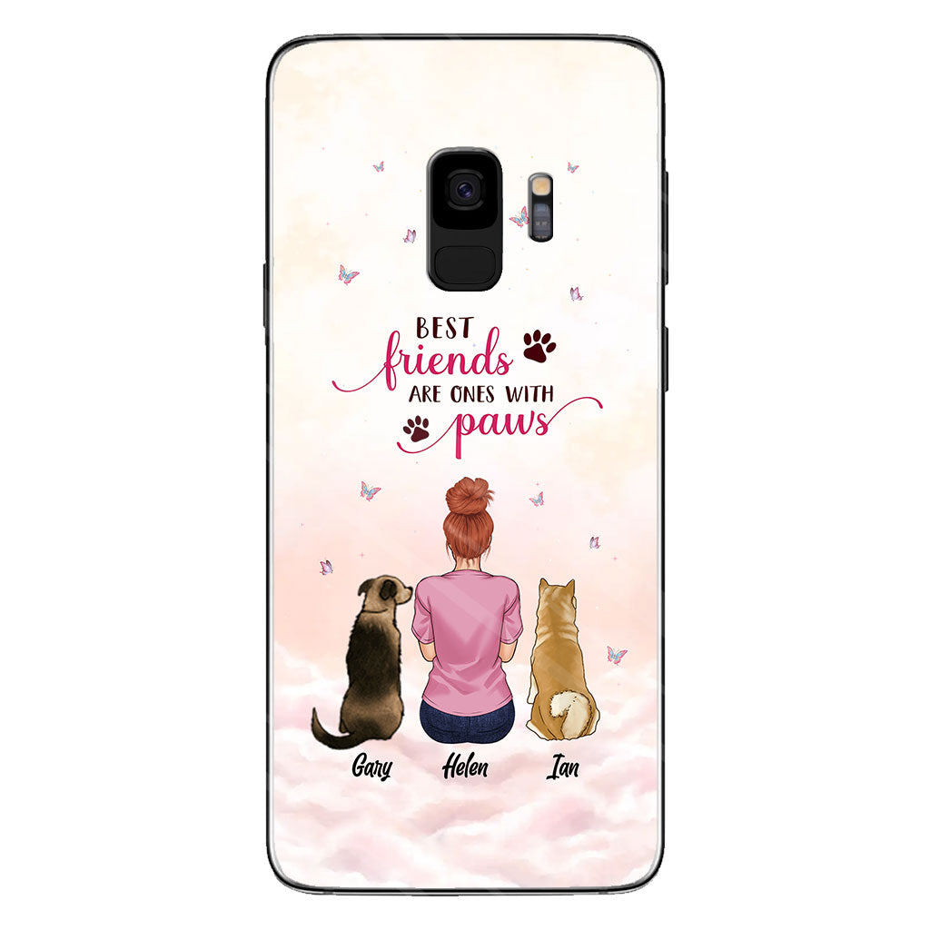 Les meilleurs amis sont ceux qui ont des pattes - Coque de téléphone transparente personnalisée pour chien