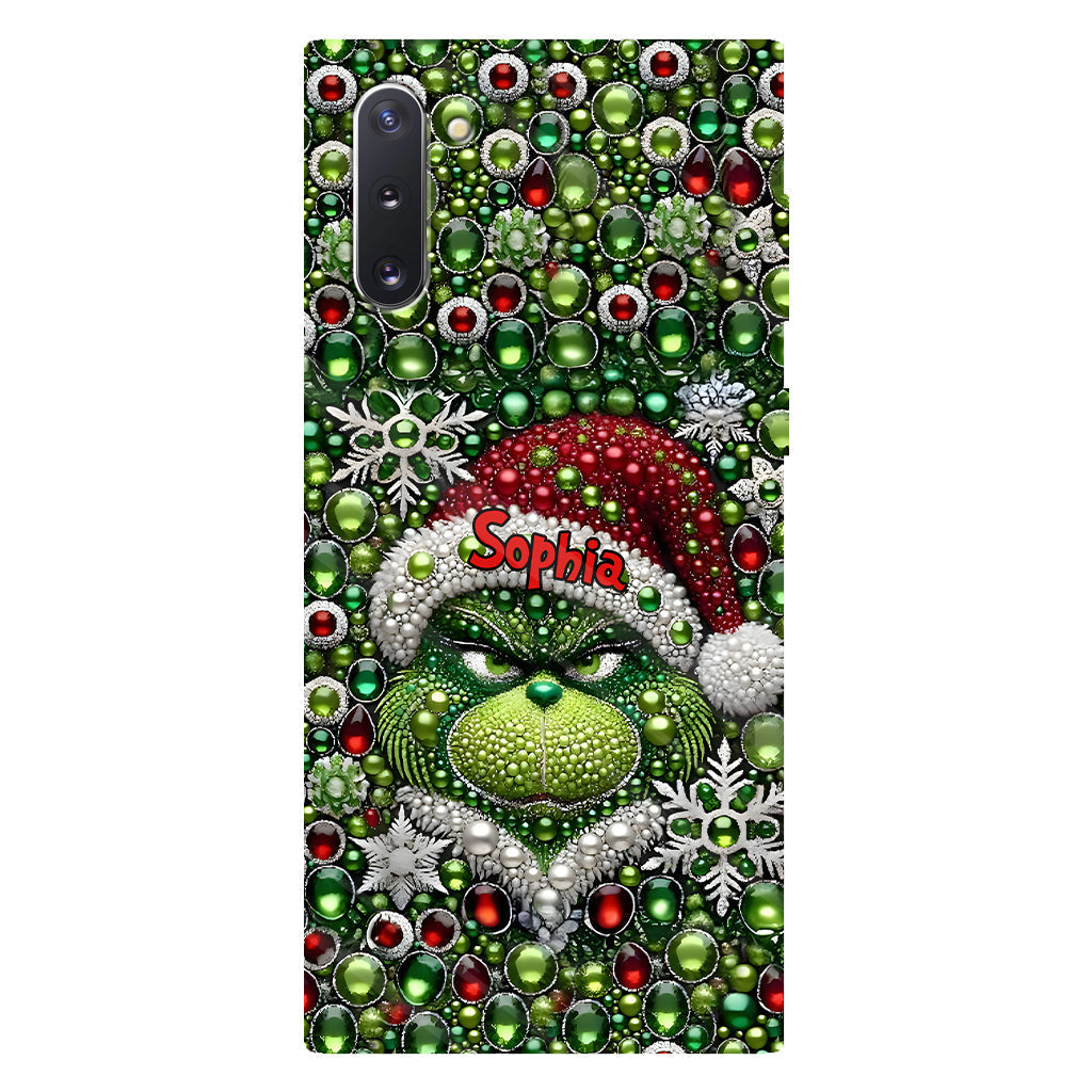 Joyeux Grinchmas - Coque de téléphone personnalisée avec imprimé intégral « Étole de Noël »