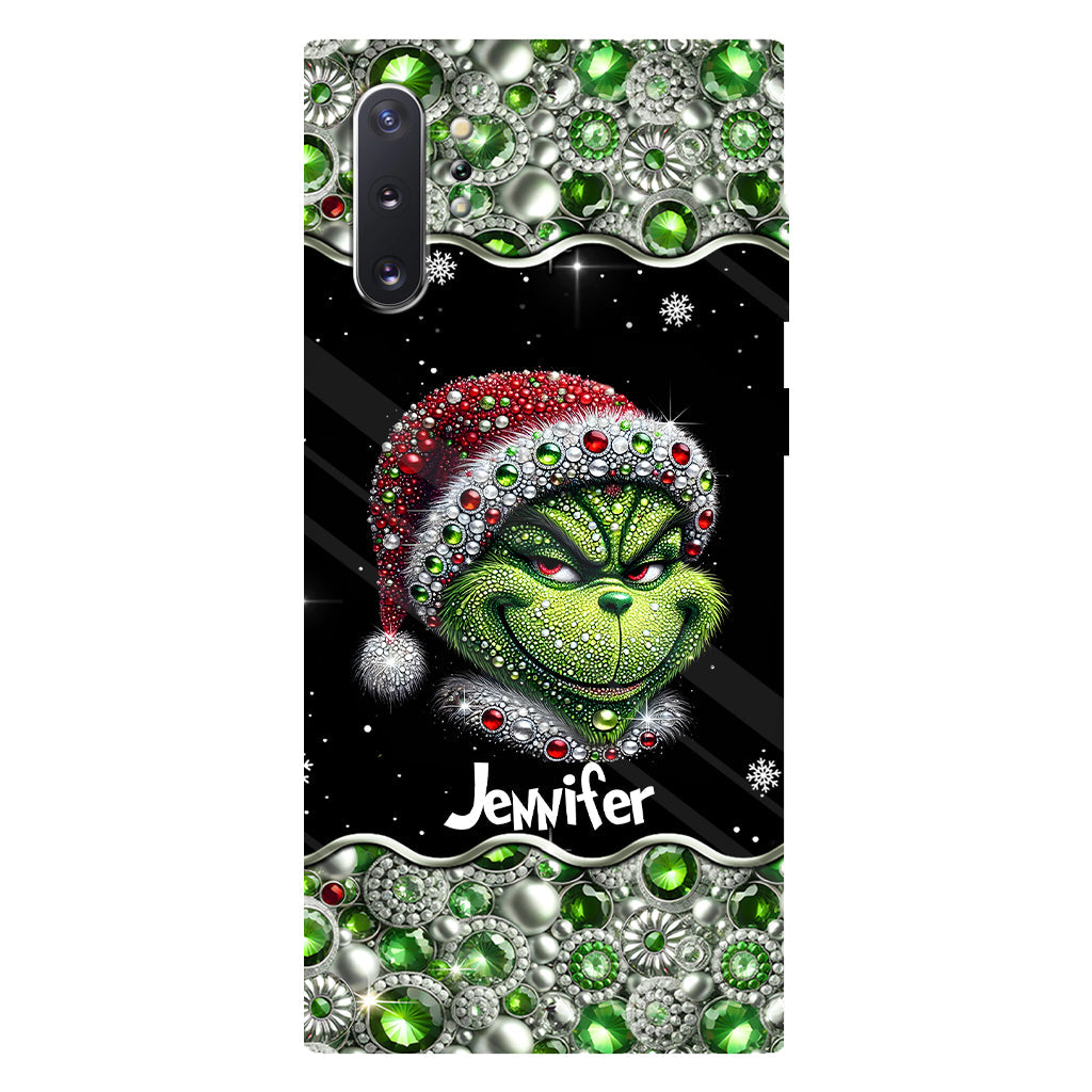 Joyeux Grinchmas - Coque de téléphone personnalisée avec imprimé intégral « Étole de Noël »