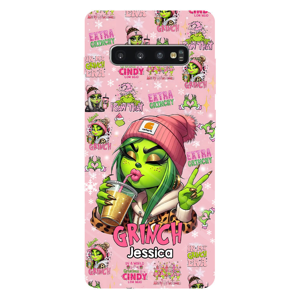 Coque de téléphone Pinky - Imprimé intégral « Étole de Noël » personnalisé