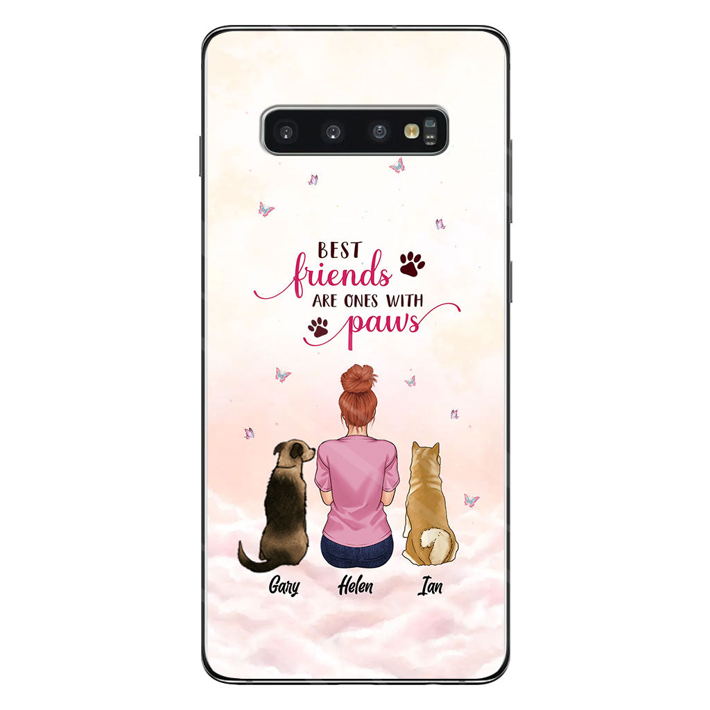Les meilleurs amis sont ceux qui ont des pattes - Coque de téléphone transparente personnalisée pour chien