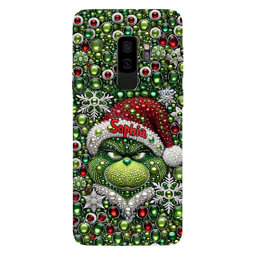 Joyeux Grinchmas - Coque de téléphone personnalisée avec imprimé intégral « Étole de Noël »