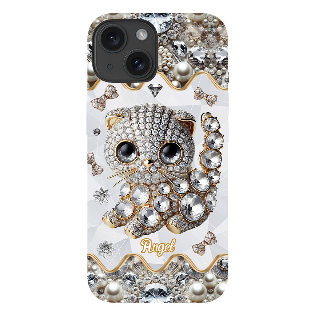 Coque de téléphone personnalisée avec motif chat Scottish Fold - J'adore le Scottish Fold