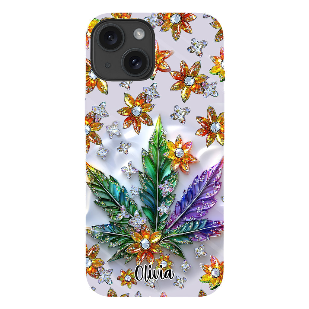 Belle feuille - Coque de téléphone personnalisée avec motif cannabis