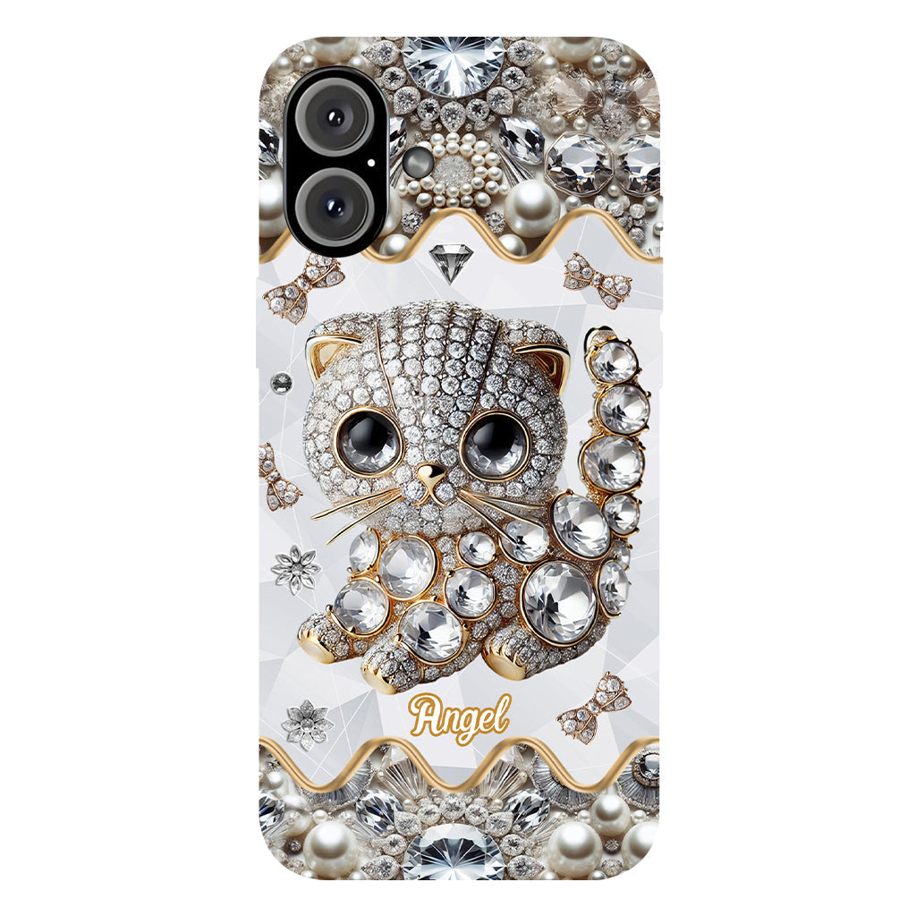 Coque de téléphone personnalisée avec motif chat Scottish Fold - J'adore le Scottish Fold