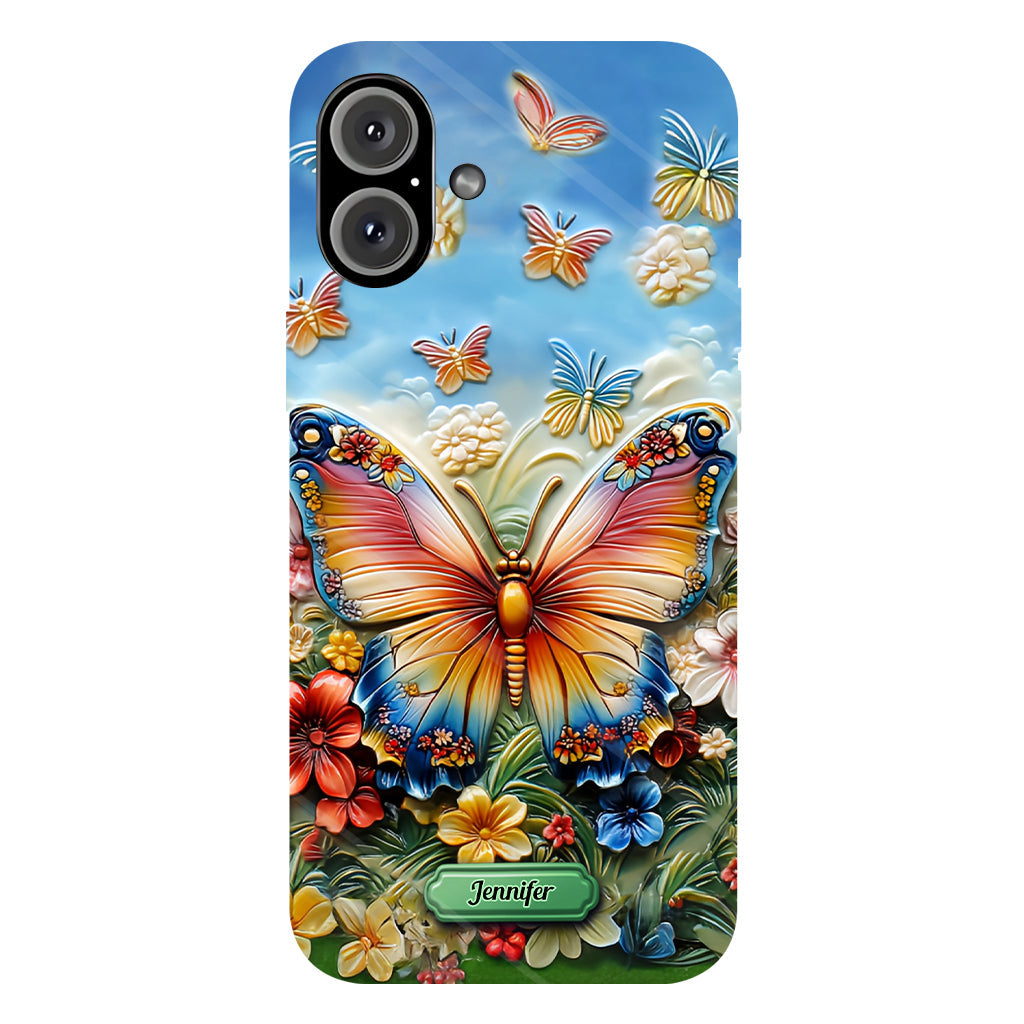 Beautiful Butterfly Bee Dragonfly Hummingbird - Personalized Butterfly Full Print Phone Case