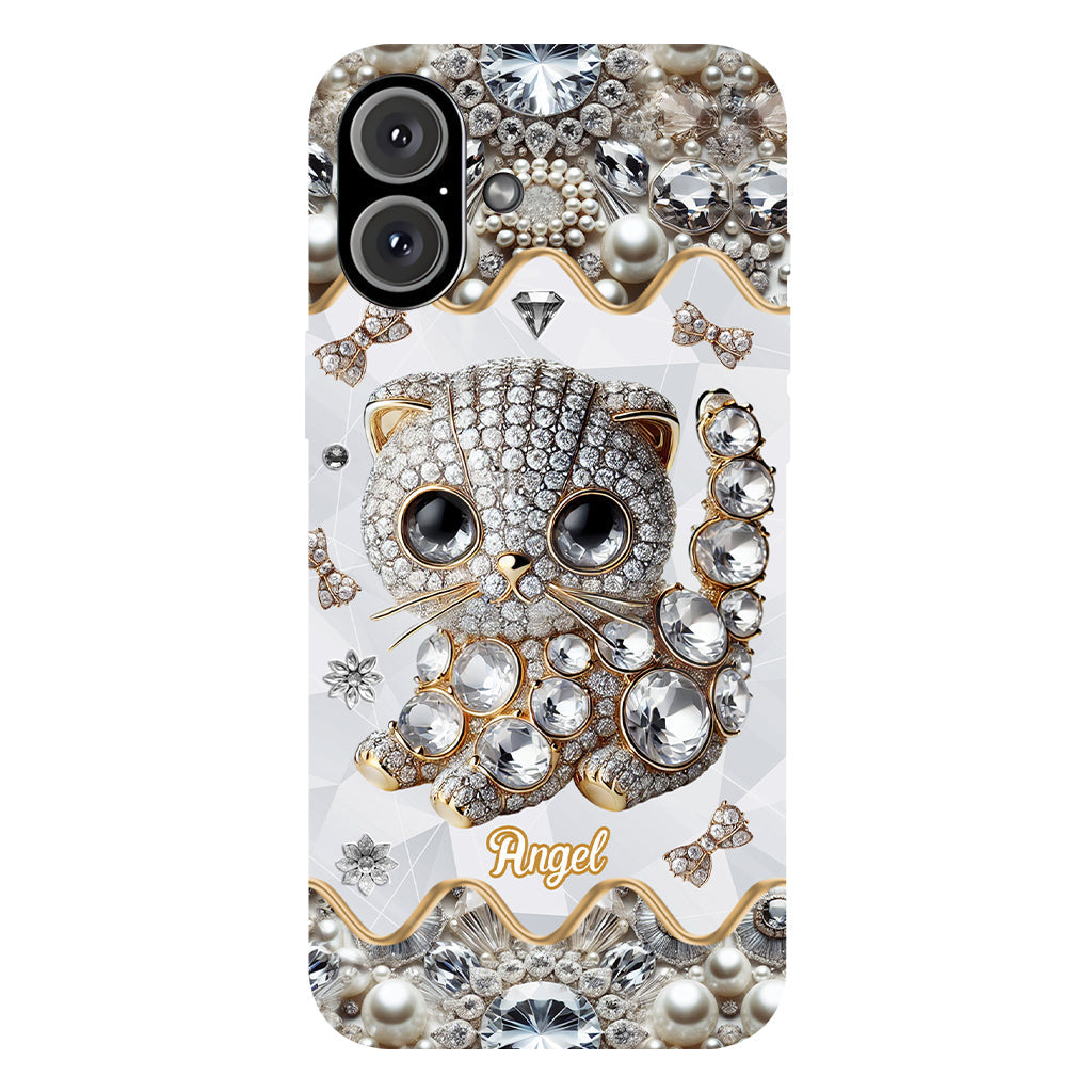 Coque de téléphone personnalisée avec motif chat Scottish Fold - J'adore le Scottish Fold