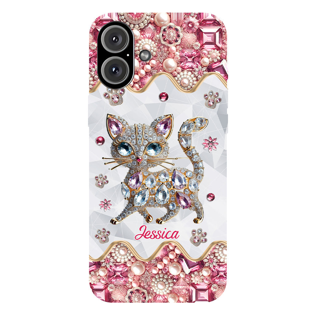 Coque de téléphone personnalisée avec motif chat pour une fille qui aime les chats