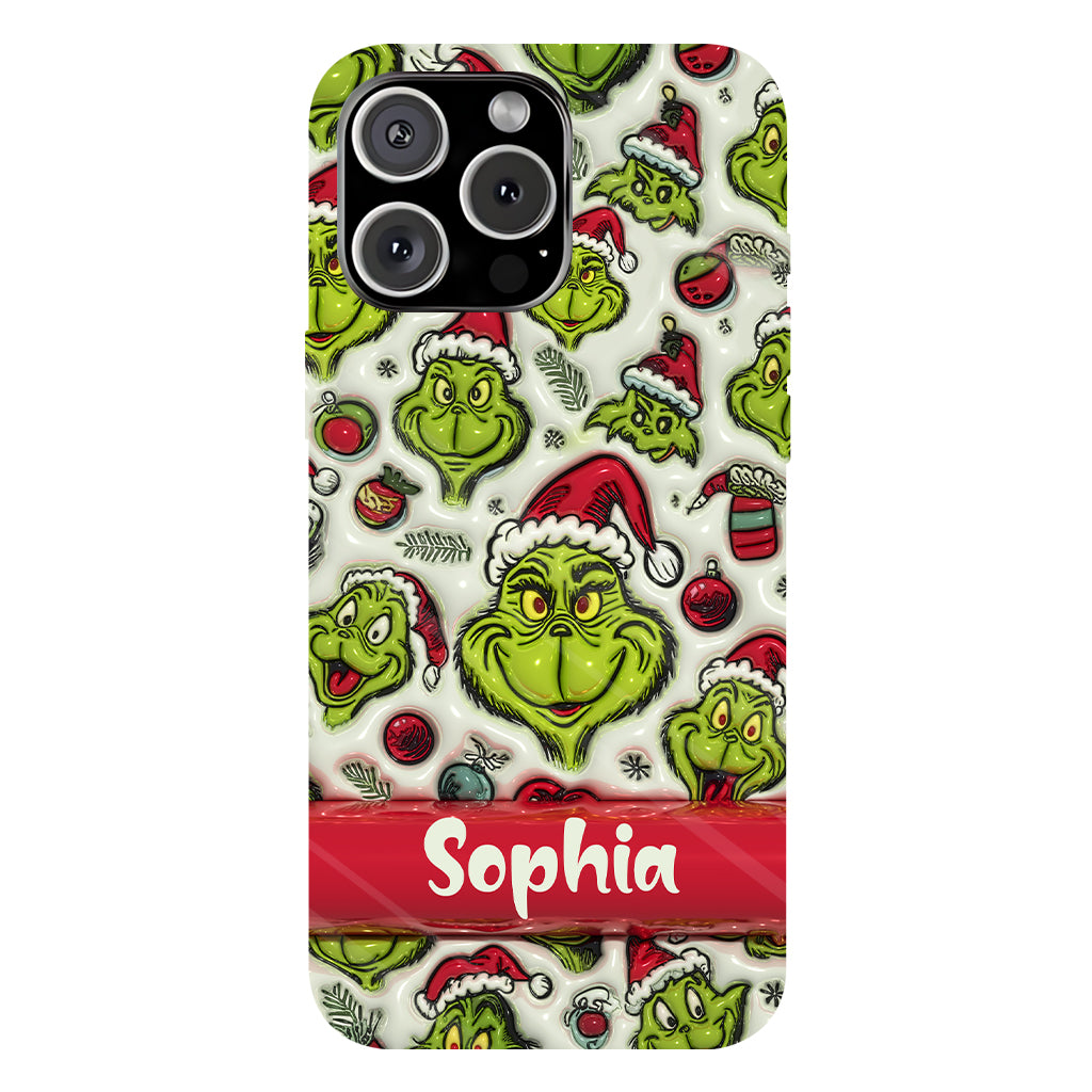Green Character - Personalized Stole Christmas Full Print Phone Case
